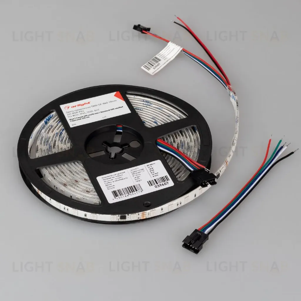 Светодиодная герметичная лента Arlight DMX-SE-B60-10mm 24V RGB-PX6 (14 W/m, IP65, 5060, 5m) 039607 039607