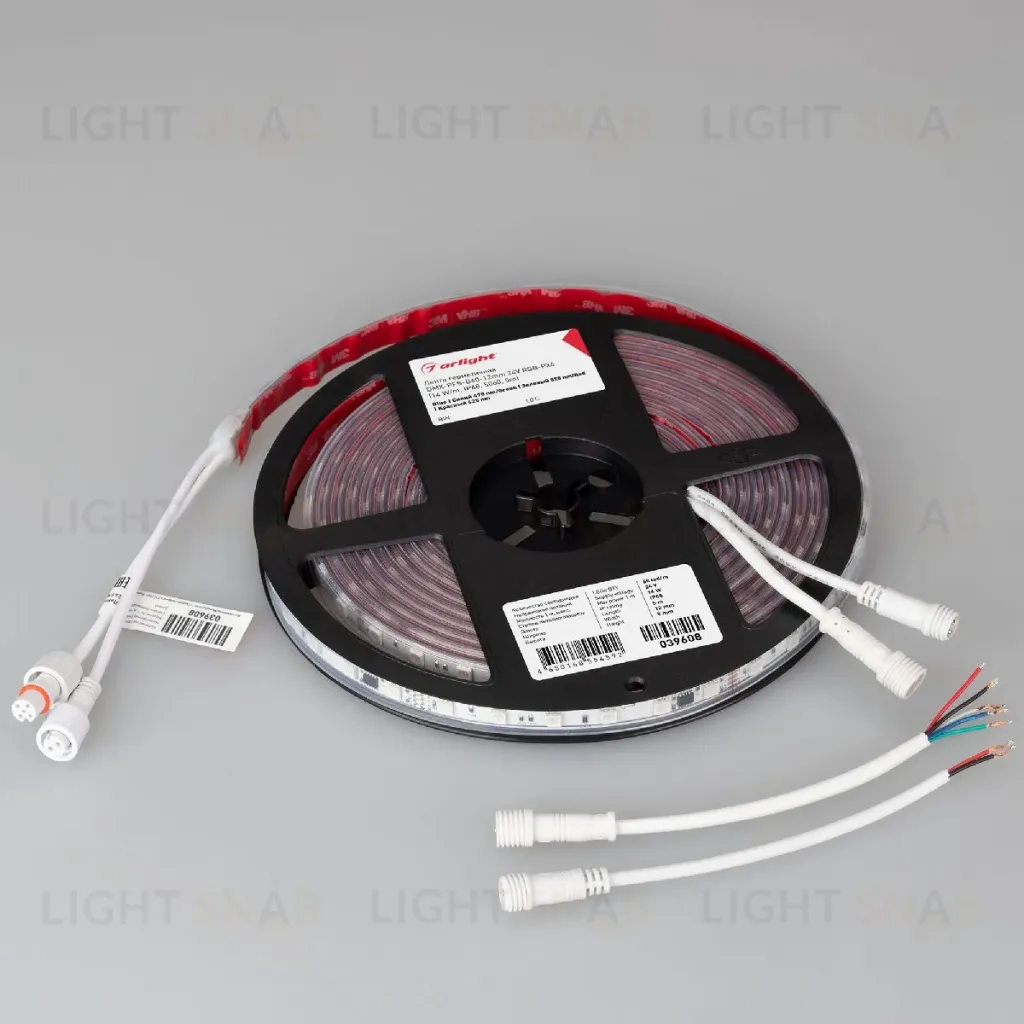 Светодиодная герметичная лента Arlight DMX-PFS-B60-12mm 24V RGB-PX6 (14 W/m, IP68, 5060, 5m) 039608 039608