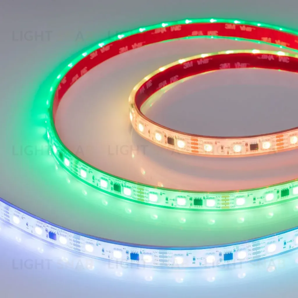 Светодиодная герметичная лента Arlight SPI-PFS-B60-12mm 12V RGB-PX3-BPT (12 W/m, IP68, 5060, 5m) 039177 039177