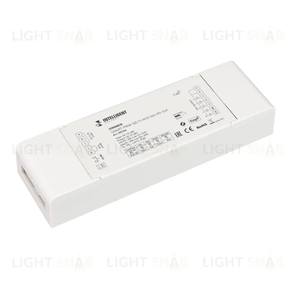 Диммер Arlight SMART-PWM-105-72-RGB-MIX-PD-SUF (12-48V, 5x6A, ZB, 2.4G) 037344 037344