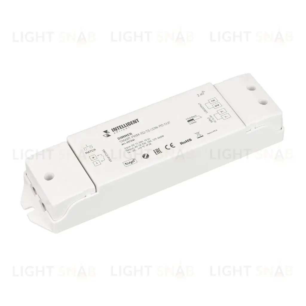 Диммер Arlight SMART-PWM-102-72-CDW-PD-SUF (12-36V, 2x5A, ZB, 2.4G) 037341 037341