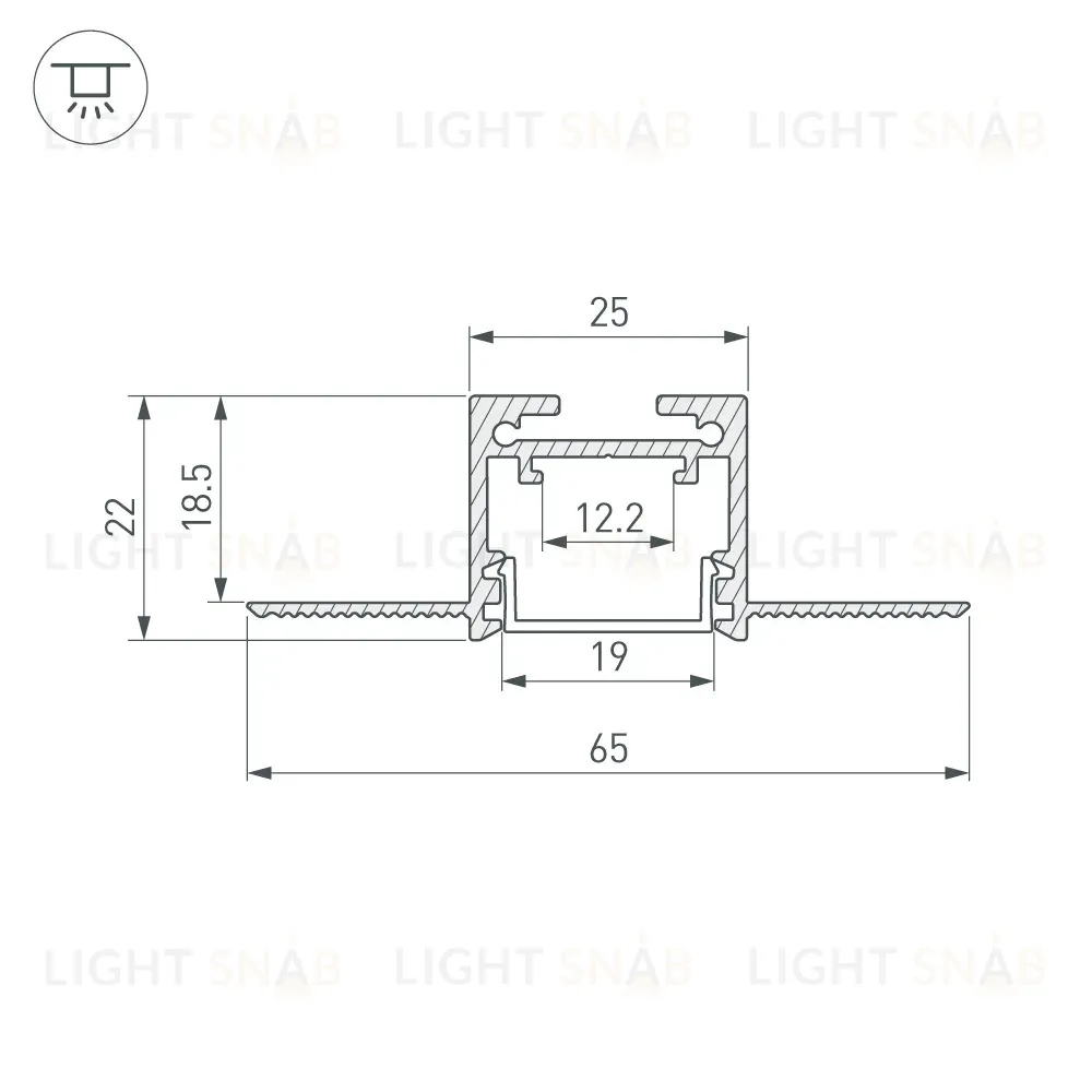 Профиль Arlight SL-LINIA20-FANTOM-2500 WHITE 043118 043118