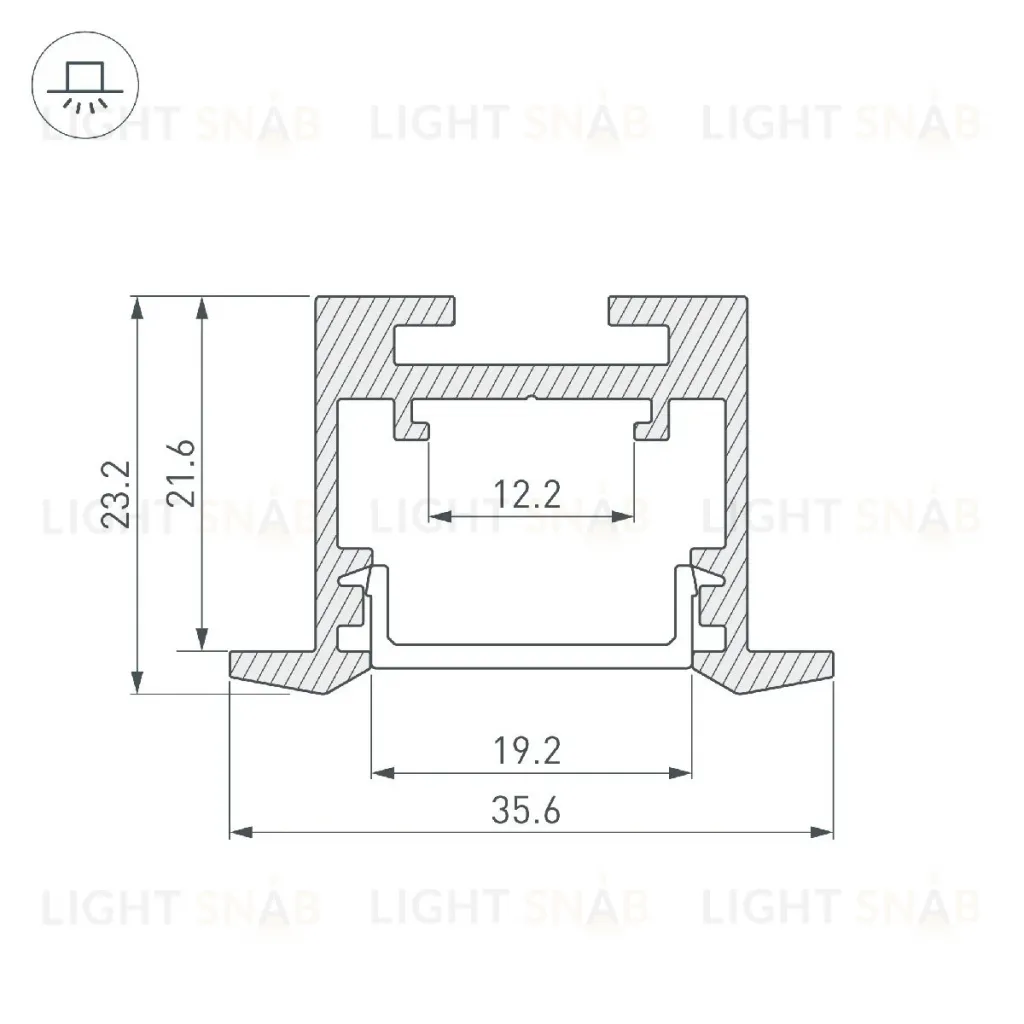 Профиль Arlight SL-LINE-3523-F-2500 WHITE 043117 043117