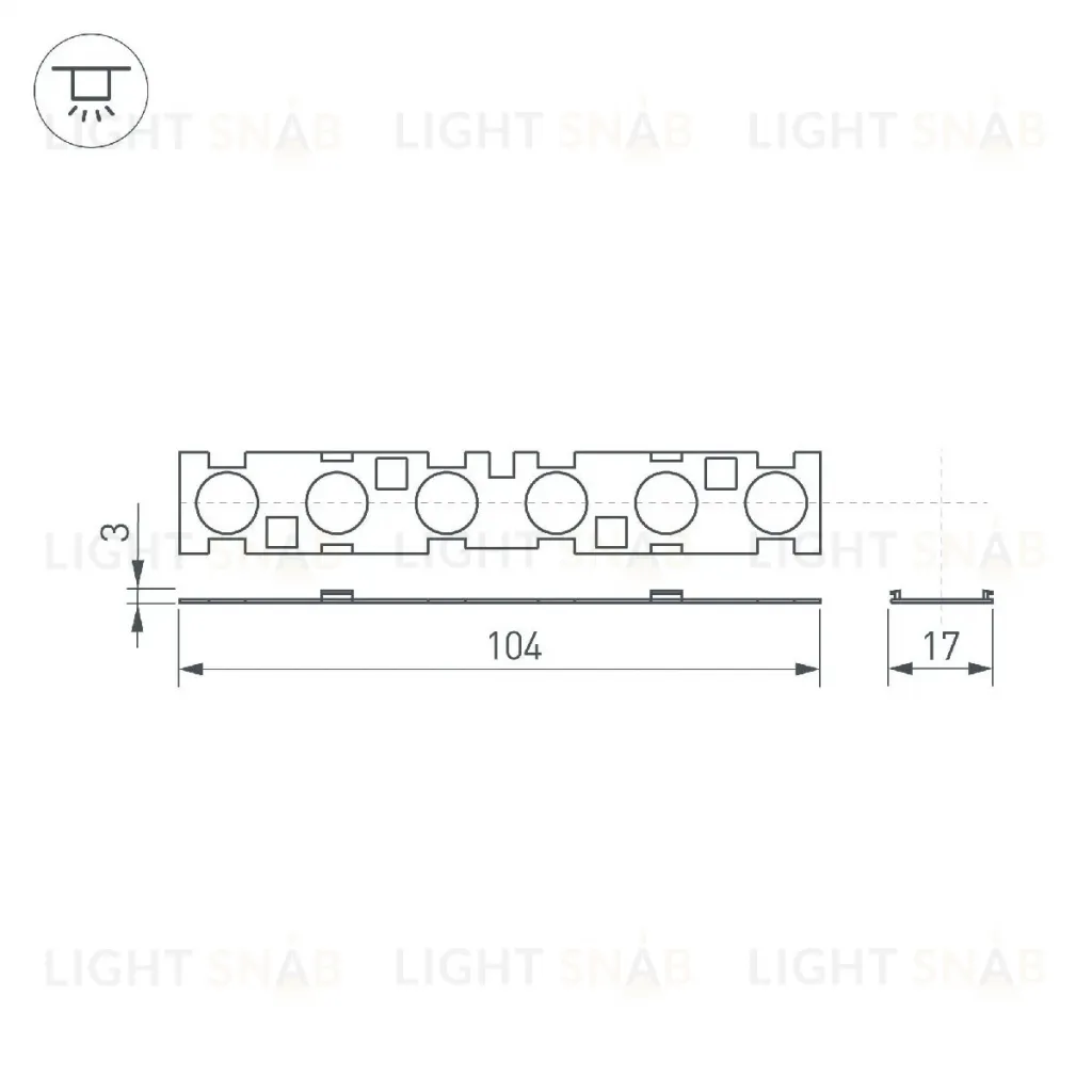 Экран линзованный Arlight SL-LINE-W20-30deg-540 041791 041791