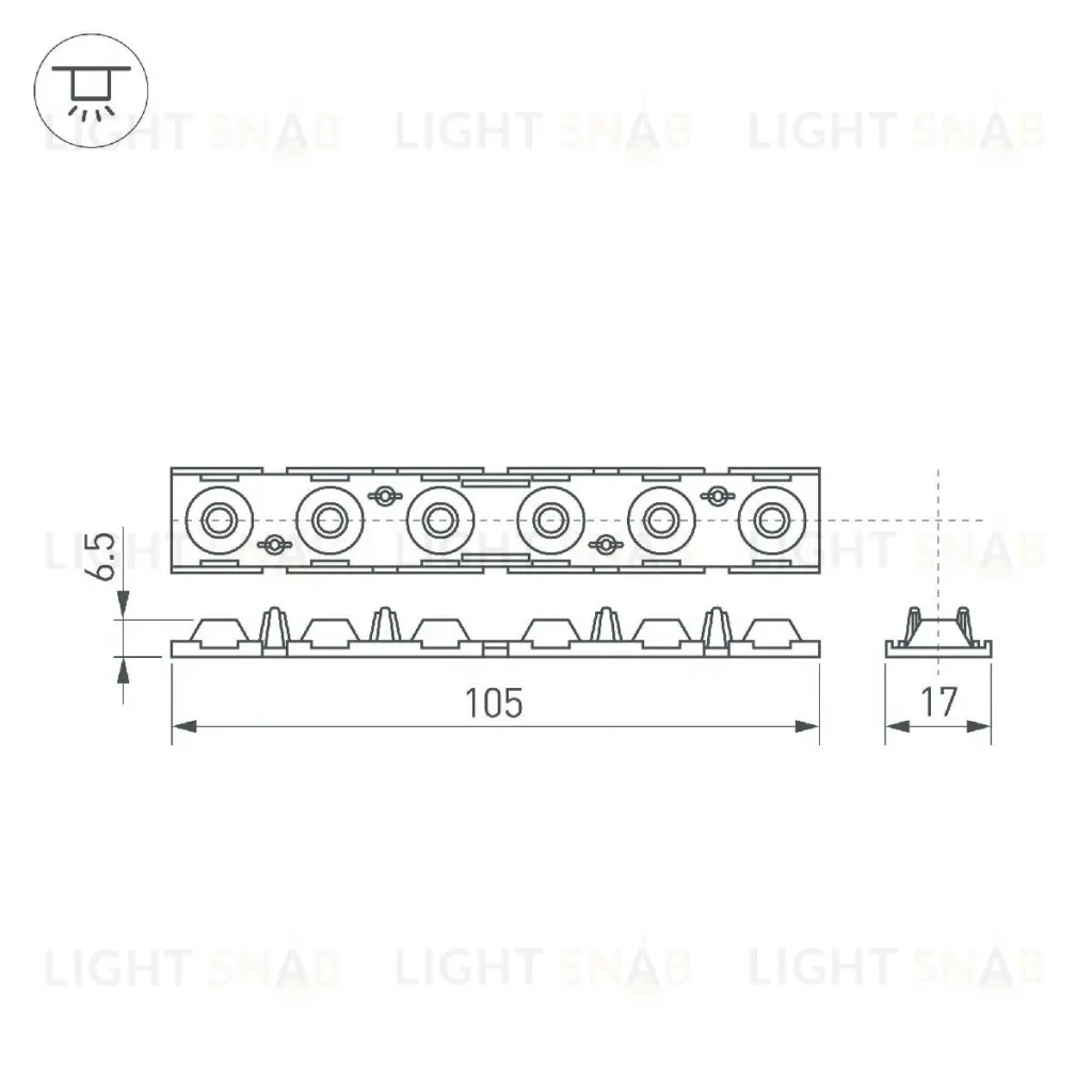 Экран линзованный Arlight SL-LINE-W20-55deg-540 041793 041793