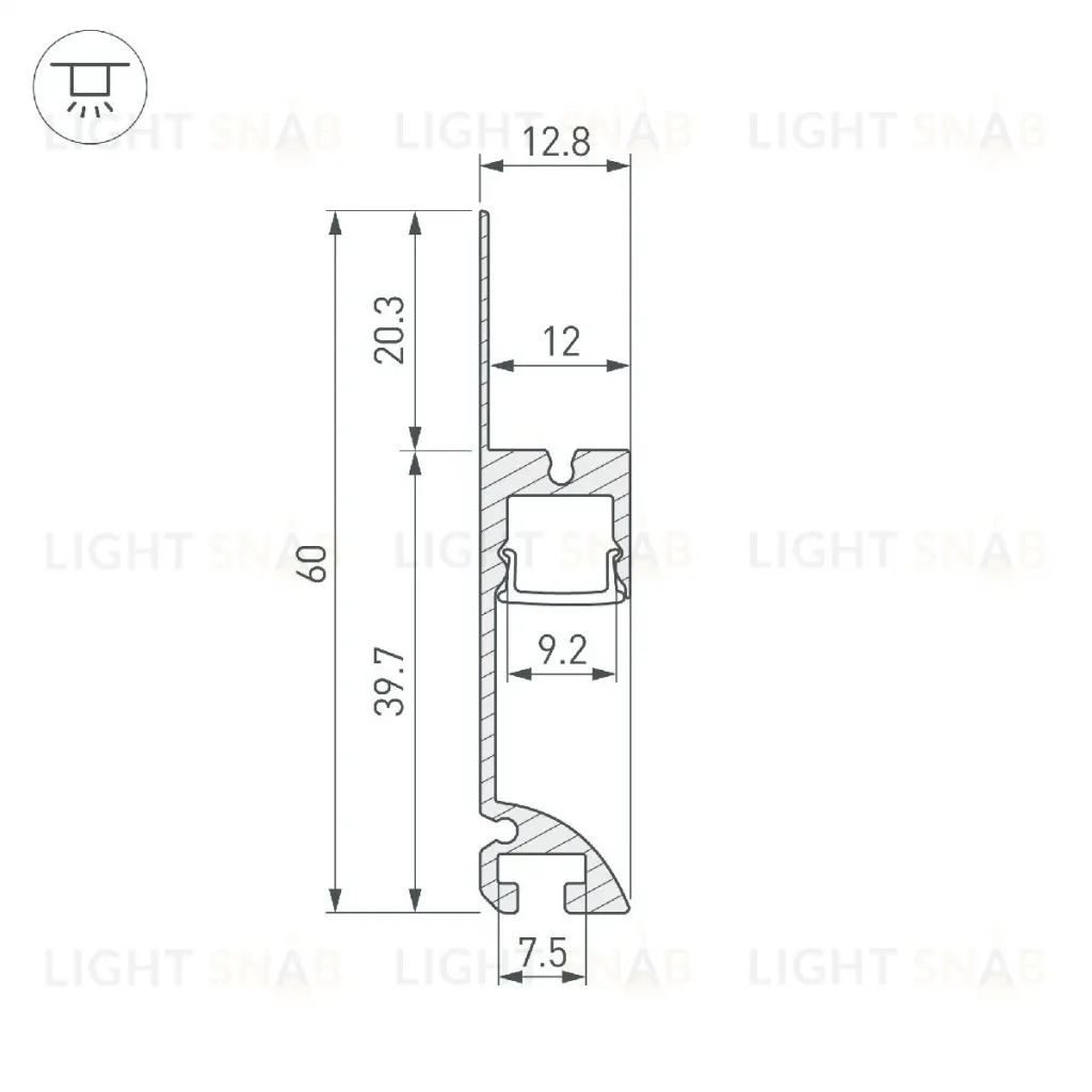 Профиль Arlight PLINTUS-FANTOM-L-2000 BLACK 041213 041213