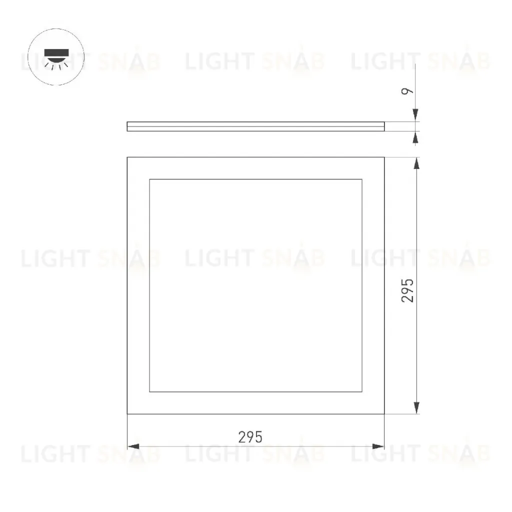 Светодиодная панель Arlight DL-INTENSO-S300x300-18W Warm3000 (WH, 120 deg, CRI90, 230V) 043551 043551