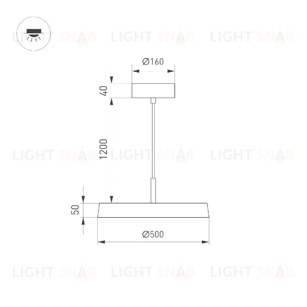 Подвесной светильник Arlight SP-ELEGANT-R500-37W Day4000 (WH, 120 deg, 230V) 033924(1) 033924(1)
