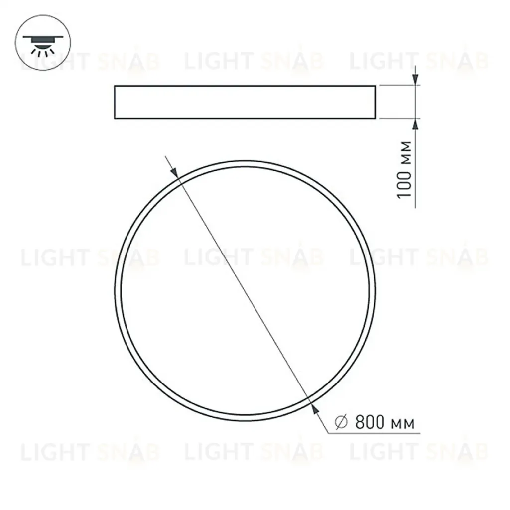Потолочный светильник Arlight SP-TOR-PILL-PRISM-R800-94W Day4000 (WH, 100 deg, 230V) 022133(4) 022133(4)
