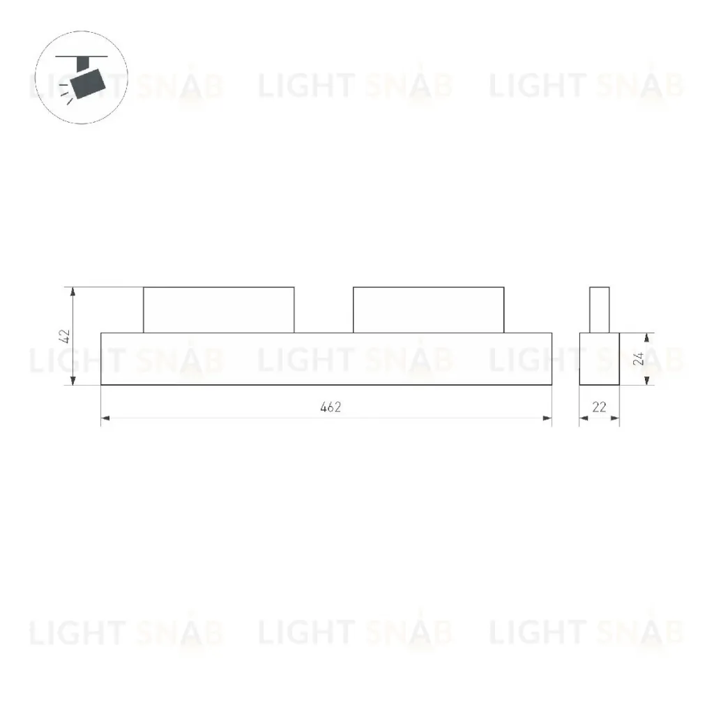 Трековый магнитный светильник Arlight MAG-ORIENT-DOTS-L465-16W Day4000-MIX (BK, 24 deg, 48V, DALI) 041879 041879