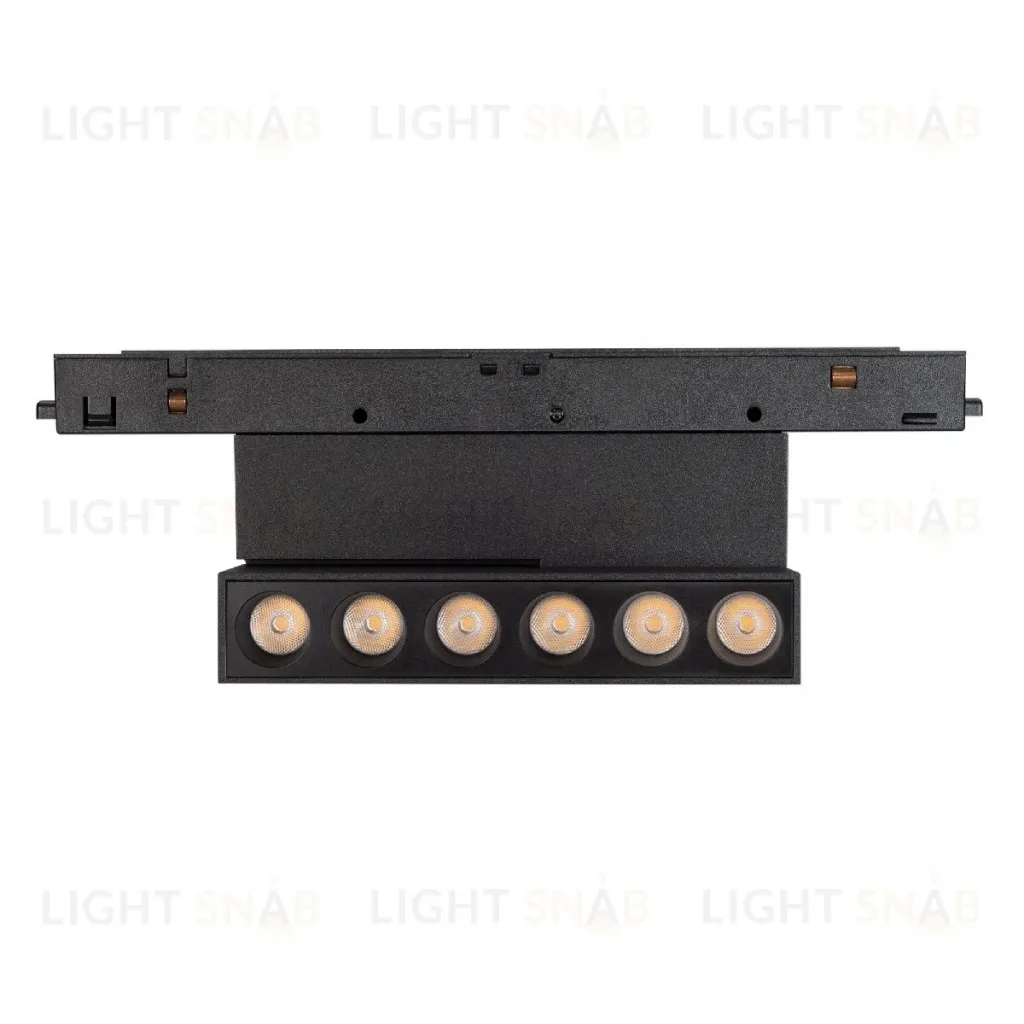 Трековый магнитный светильник Arlight MAG-ORIENT-DOTS-FOLD-S195-6W Day4000 (BK, 30 deg, 48V) 041921 041921