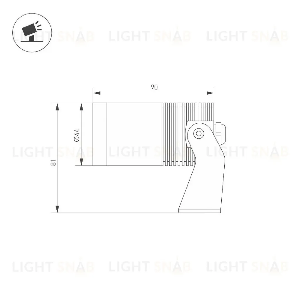 Прожектор Arlight ALT-RAY-R44-8W Warm3000 (DG, 33 deg, 230V) (Arlight, IP67 Металл, 3 года) 037787 037787