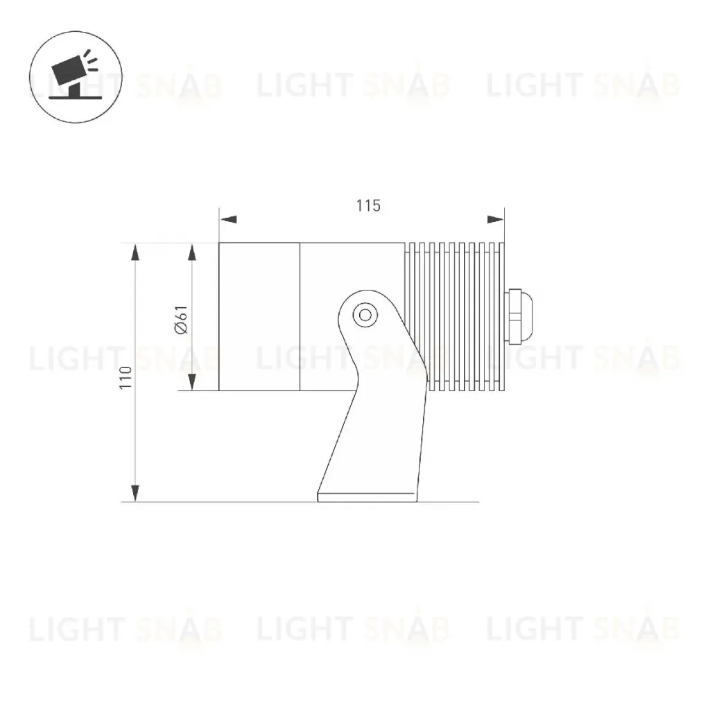 Прожектор Arlight ALT-RAY-R61-12W Day4000 (DG, 6 deg, 230V) (Arlight, IP67 Металл, 3 года) 042584 042584
