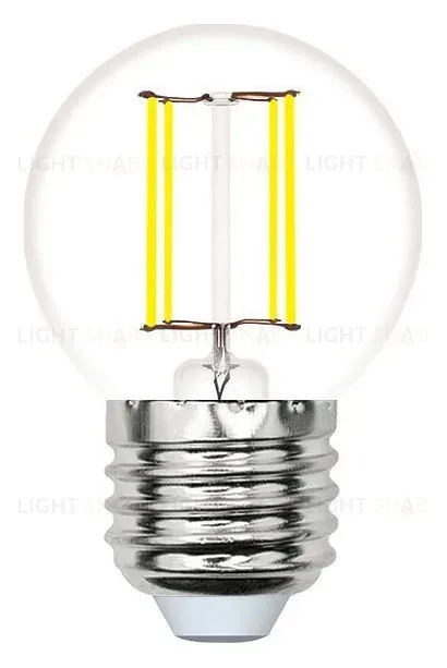 Лампа светодиодная филаментная Volpe E27 6W 4000K прозрачная LED-G45-6W/4000K/E27/CL/SLF UL-00008309 LED-G45-6W/4000K/E27/CL/SLF
