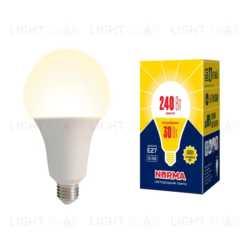 Лампа светодиодная Volpe E27 30W 3000K матовая LED-A95-30W/3000K/E27/FR/NR UL-00005604 LED-A95-30W/3000K/E27/FR/NR картон