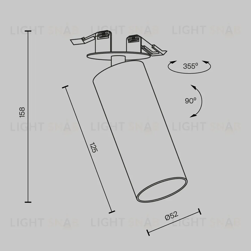 Встраиваемый спот Maytoni Focus LED C053CL-L12W3K-W-B C053CL-L12W3K-W-B