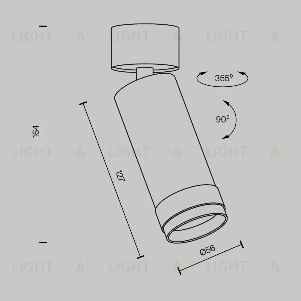Накладной спот Maytoni Focus Zoom C055CL-L12W3K-Z-B C055CL-L12W3K-Z-B
