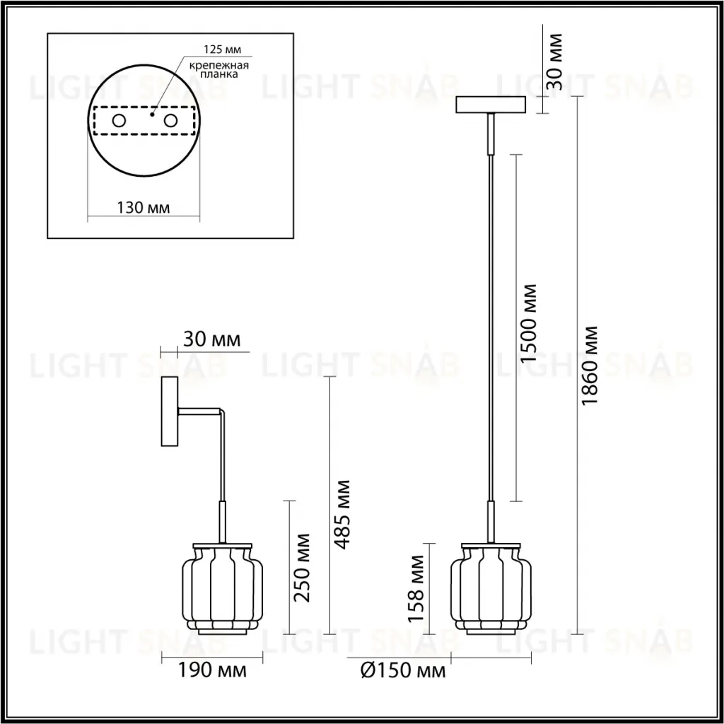 Подвесной светильник Odeon Light Jam 5409/5L 5409/5L