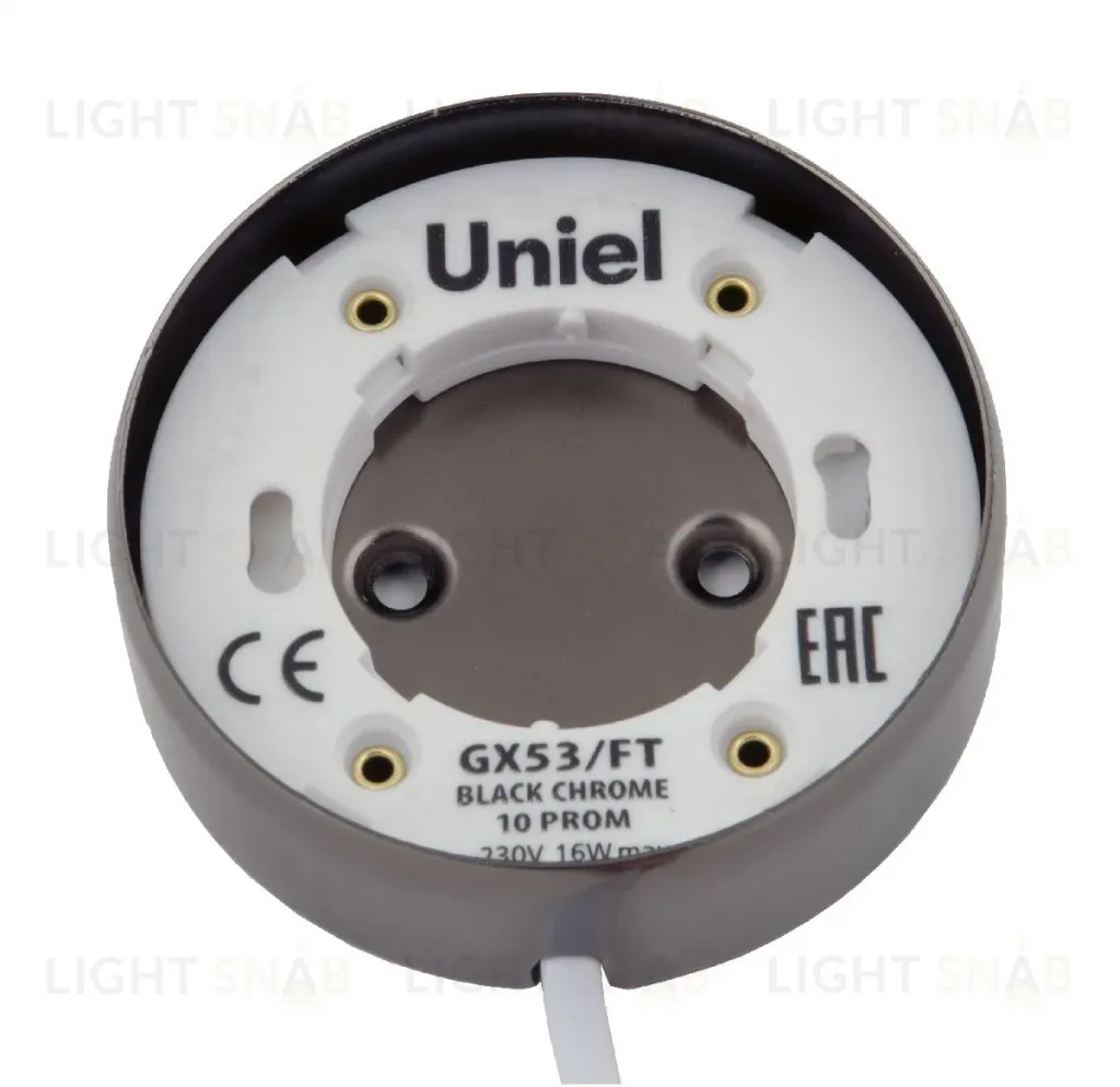 Накладной светильник Uniel GX53/FT BLACK CHROME 10 PROM UL-00003735 GX53/FT BLACK CHROME 10 PROM
