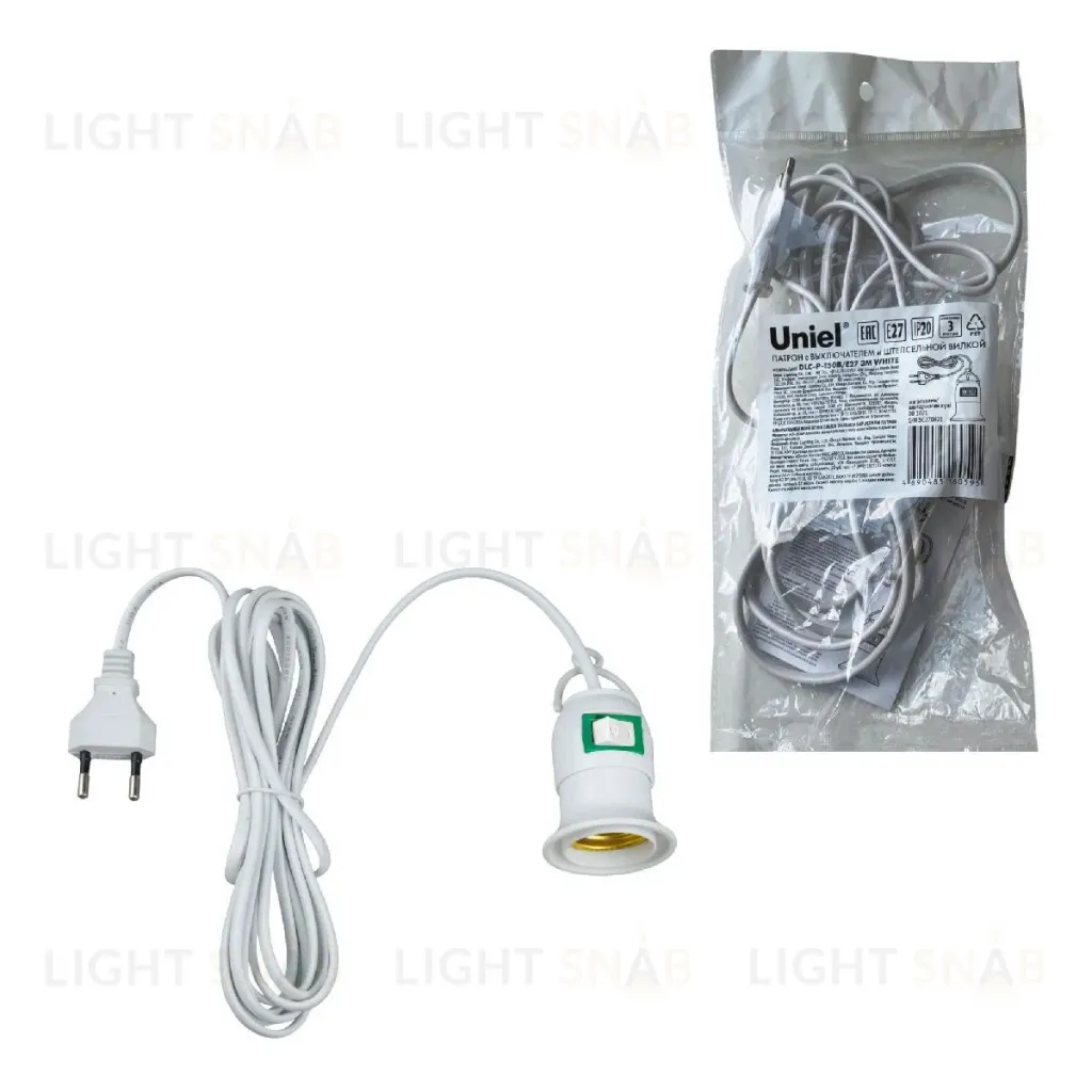 Патрон Uniel DLC-P-T50B/E27 3M WHITE UL-00009249 DLC-P-T50B/E27 3M WHITE