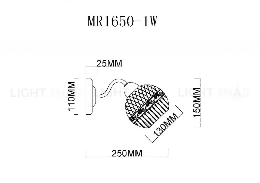 Бра MyFar Frank MR1650-1W MR1650-1W