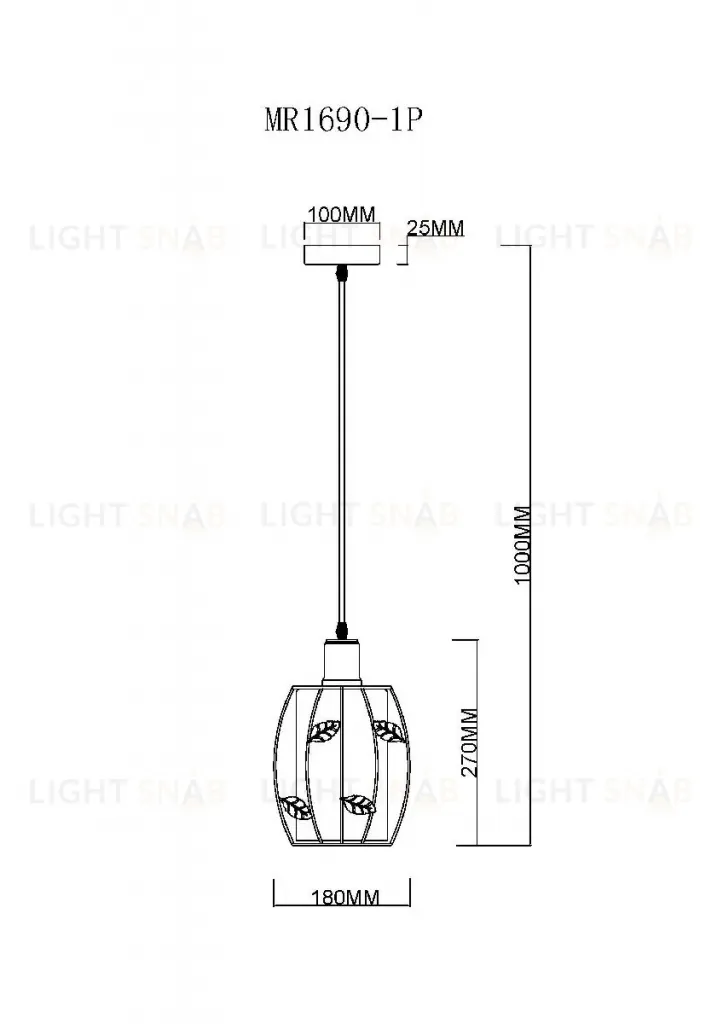 Подвесной светильник MyFar Huston MR1690-1P MR1690-1P