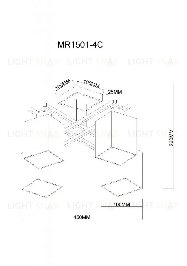 Потолочная люстра MyFar Eileen MR1501-4C MR1501-4C