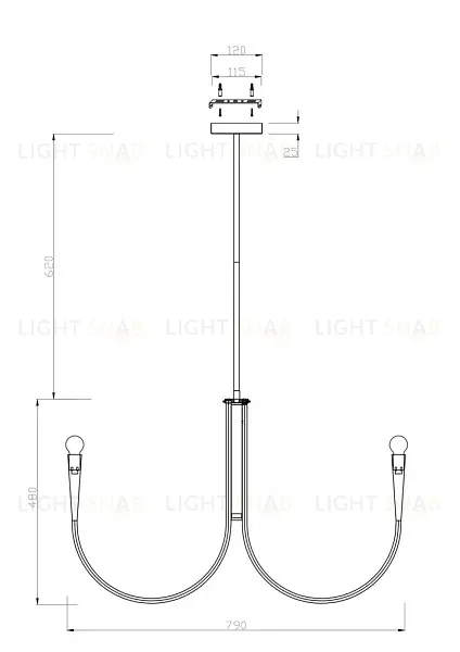 Люстра на штанге Freya Branches FR5253PL-08N FR5253PL-08N