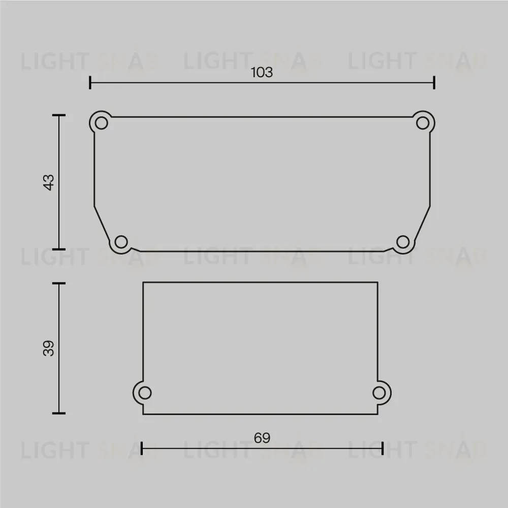 Заглушка декоративная для профиля ALM-9940-SC (4 шт.) Maytoni ALM012EC-SC-B ALM012EC-SC-B