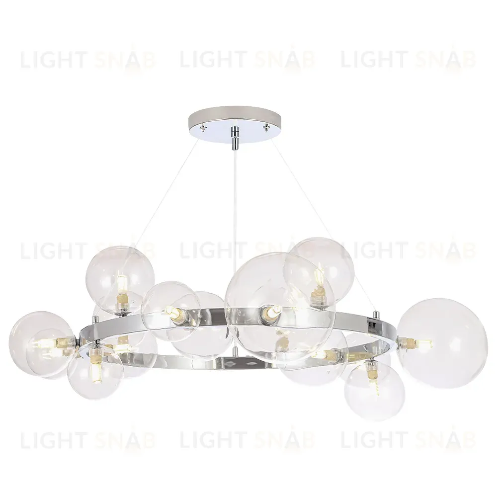 Подвесная люстра Crystal Lux AGATA SP15 V2 CHROME/TRANSPARENTE AGATA SP15 V2 CHROME/TRANSPARENTE