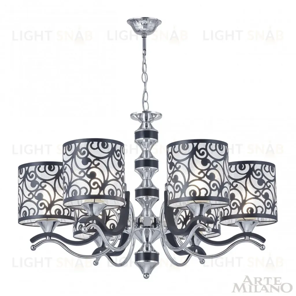 Подвесная люстра Arte Milano Florentia-4957 304957/6 Bk/Ni 304957/6 Bk/Ni