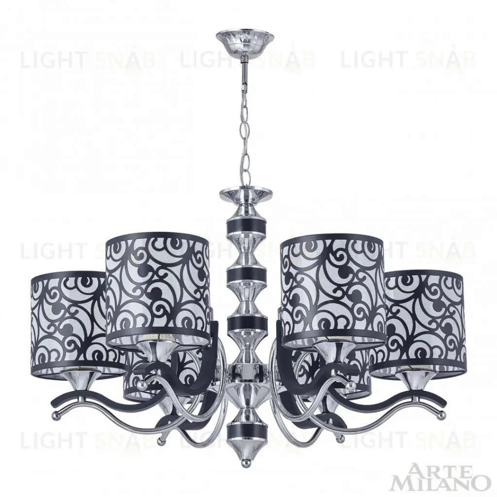 Подвесная люстра Arte Milano Florentia-4957 304957/6 Bk/Ni 304957/6 Bk/Ni