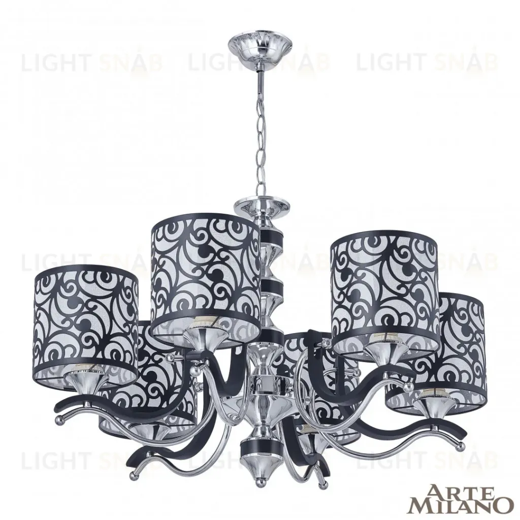 Подвесная люстра Arte Milano Florentia-4957 304957/6 Bk/Ni 304957/6 Bk/Ni