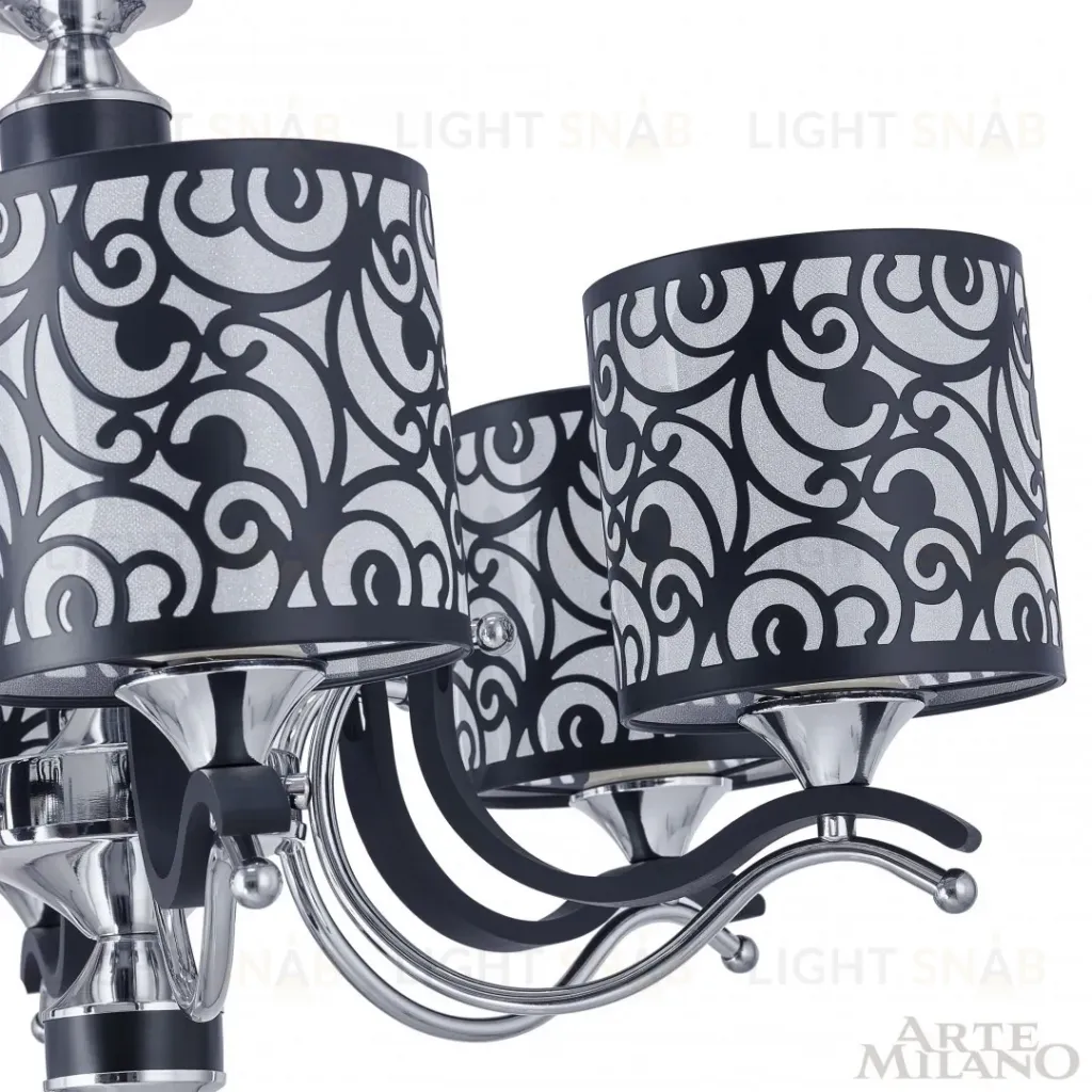 Подвесная люстра Arte Milano Florentia-4957 304957/6 Bk/Ni 304957/6 Bk/Ni
