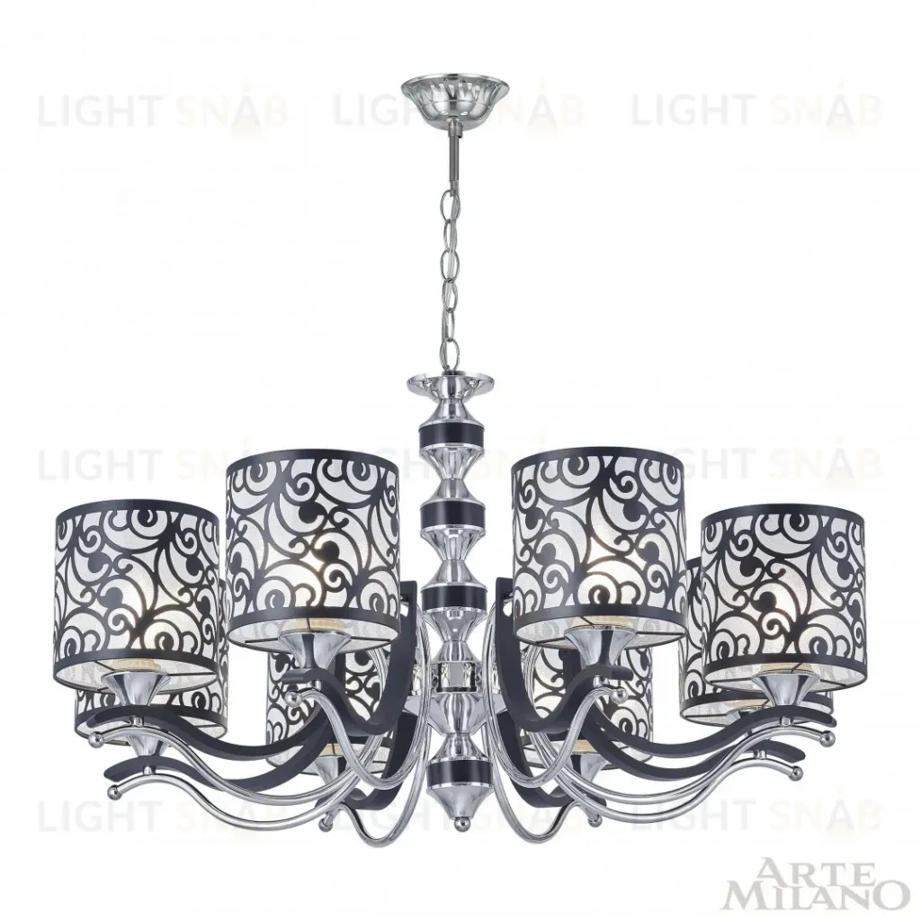 Подвесная люстра Arte Milano Florentia-4957 304957/8 Bk/Ni 304957/8 Bk/Ni