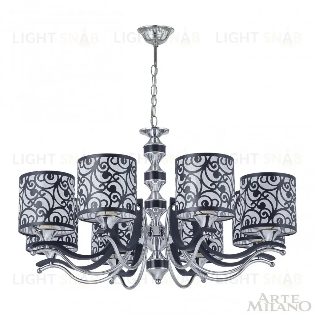 Подвесная люстра Arte Milano Florentia-4957 304957/8 Bk/Ni 304957/8 Bk/Ni