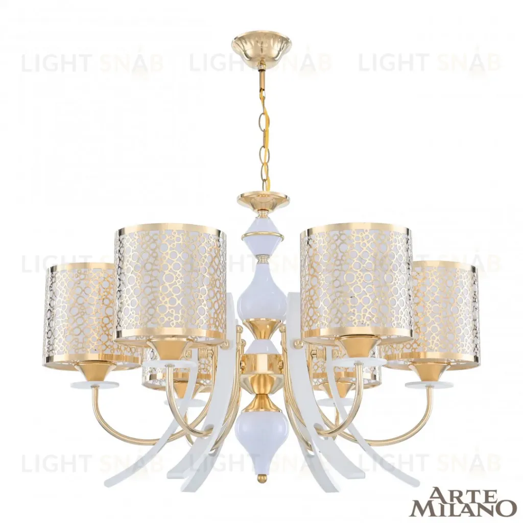 Подвесная люстра Arte Milano Florentia-6067 306067/6 Wh/Gd 306067/6 Wh/Gd