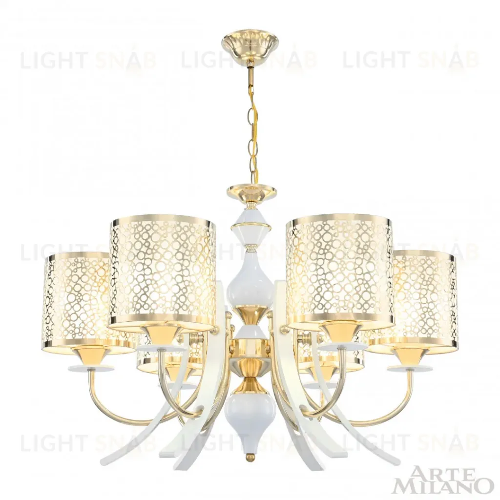 Подвесная люстра Arte Milano Florentia-6067 306067/6 Wh/Gd 306067/6 Wh/Gd
