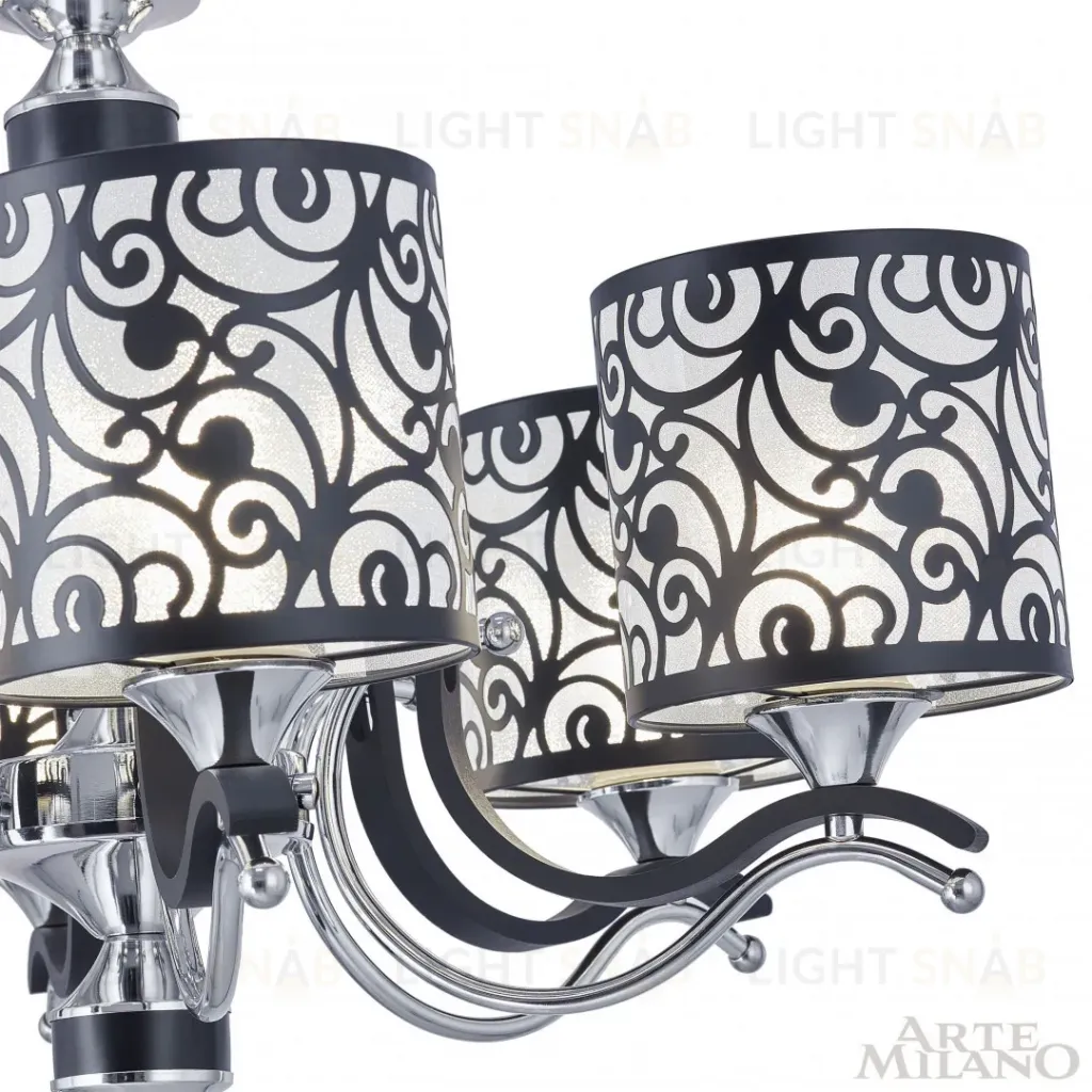 Подвесная люстра Arte Milano Florentia-4957 304957/8 Bk/Ni 304957/8 Bk/Ni