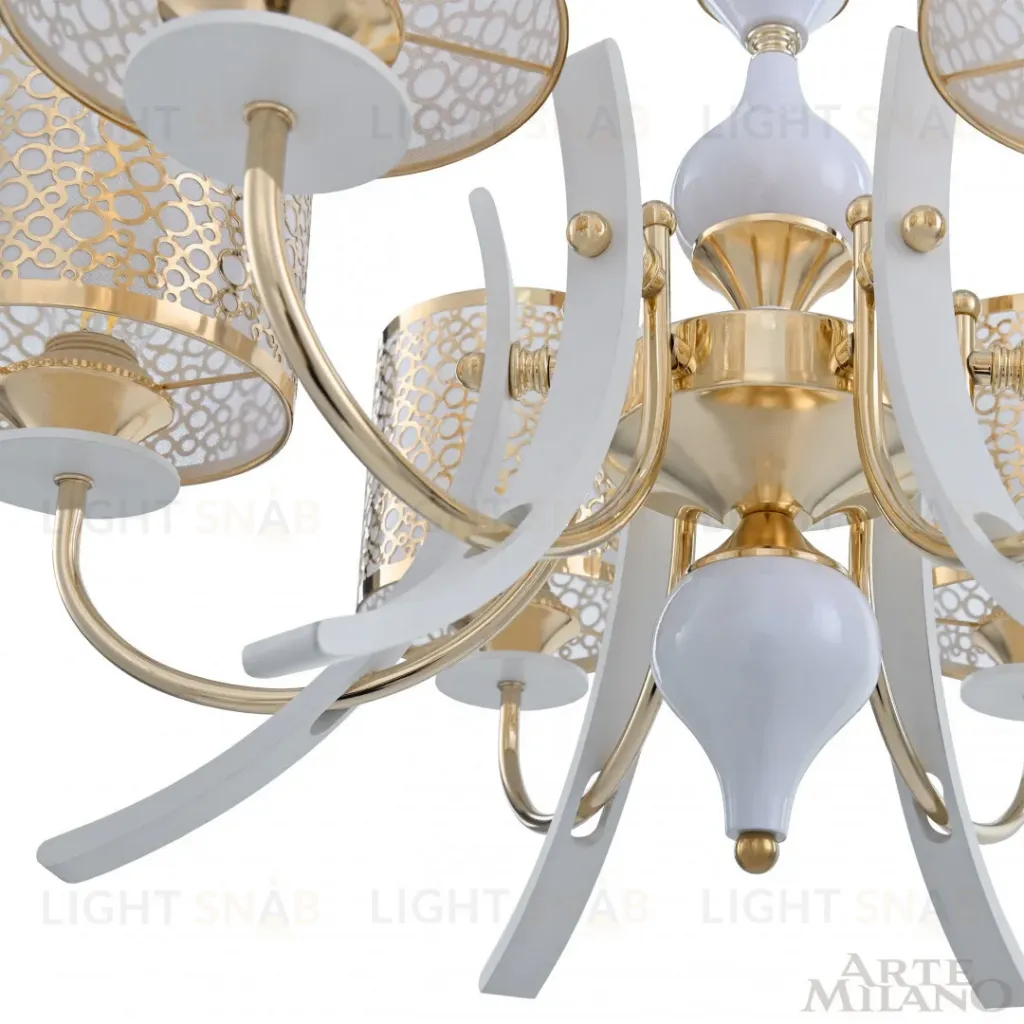 Подвесная люстра Arte Milano Florentia-6067 306067/6 Wh/Gd 306067/6 Wh/Gd
