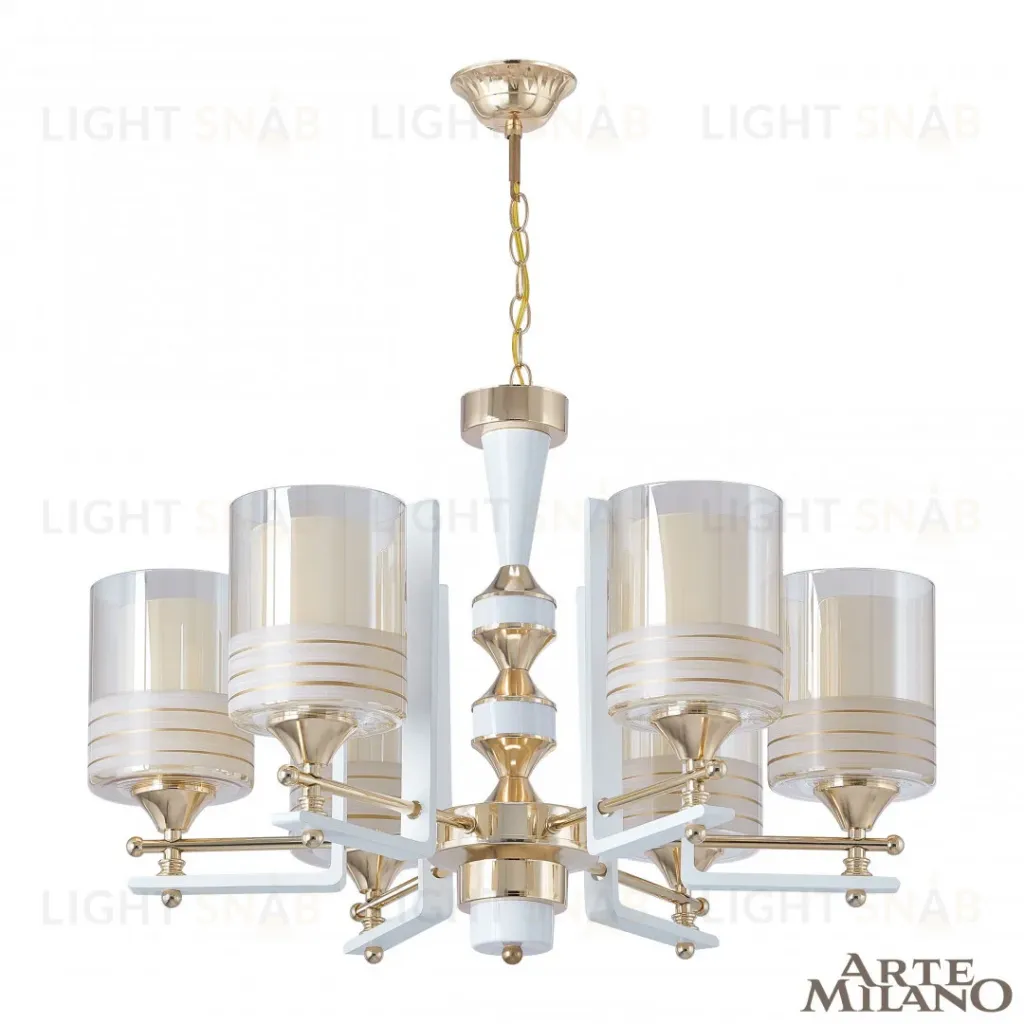 Подвесная люстра Arte Milano Florentia-6087 306087/6 Wh/Gd 306087/6 Wh/Gd