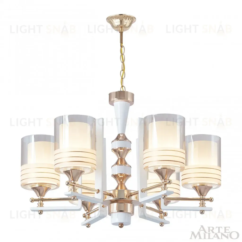 Подвесная люстра Arte Milano Florentia-6087 306087/6 Wh/Gd 306087/6 Wh/Gd