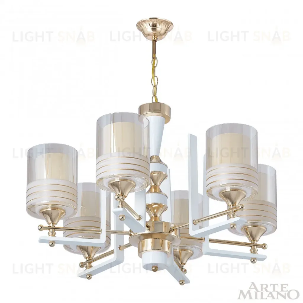 Подвесная люстра Arte Milano Florentia-6087 306087/6 Wh/Gd 306087/6 Wh/Gd