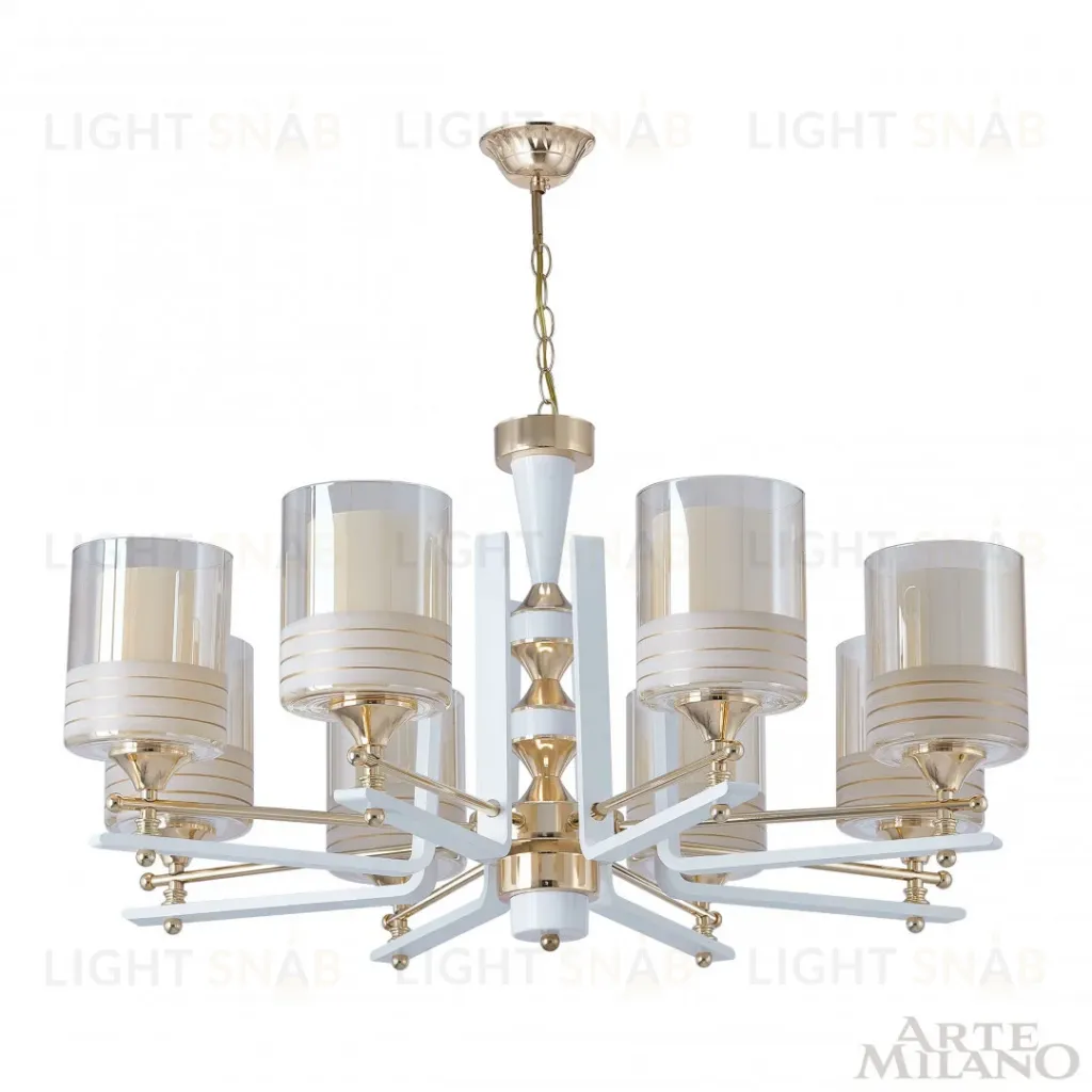Подвесная люстра Arte Milano Florentia-6087 306087/8 Wh/Gd 306087/8 Wh/Gd