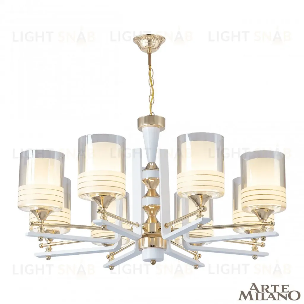 Подвесная люстра Arte Milano Florentia-6087 306087/8 Wh/Gd 306087/8 Wh/Gd