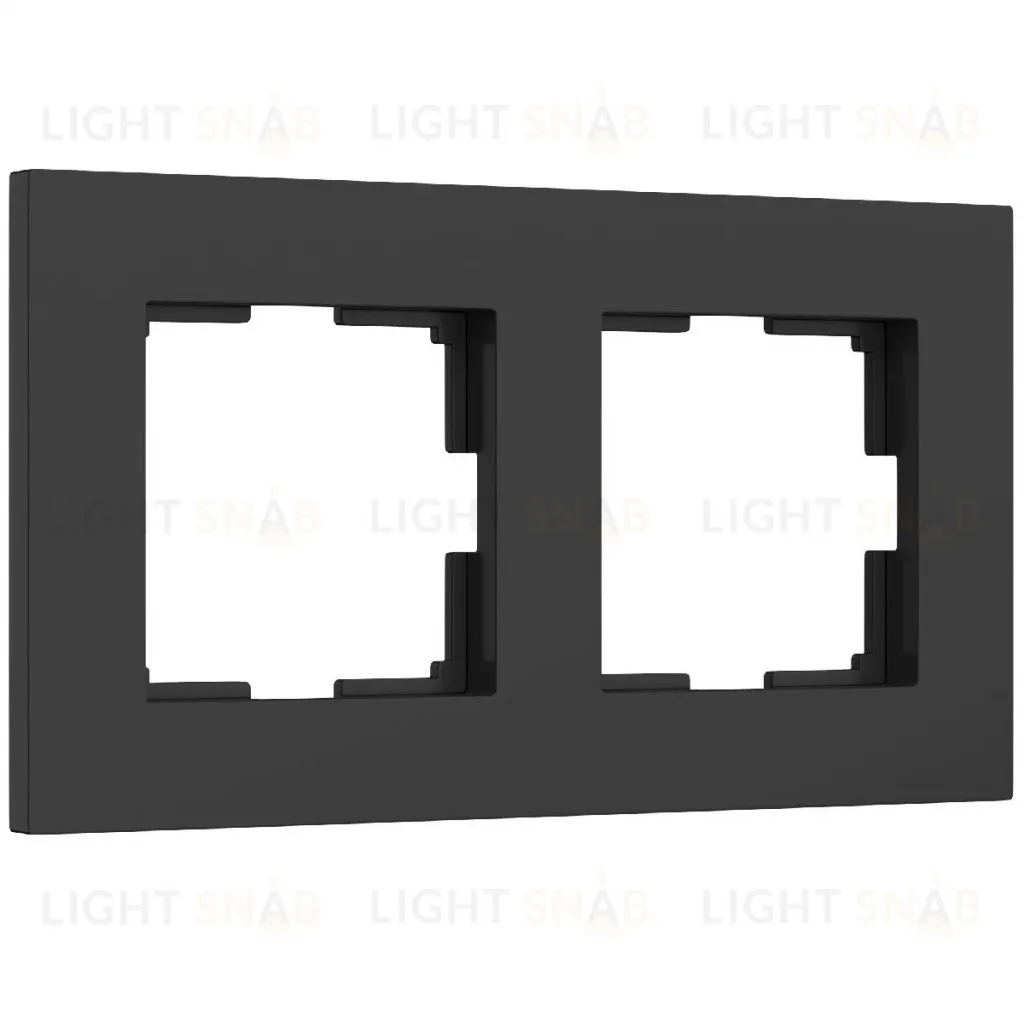 Рамка на 2 поста Werkel Slab черный матовый W0022908 4690389193378 a062800 4690389193378