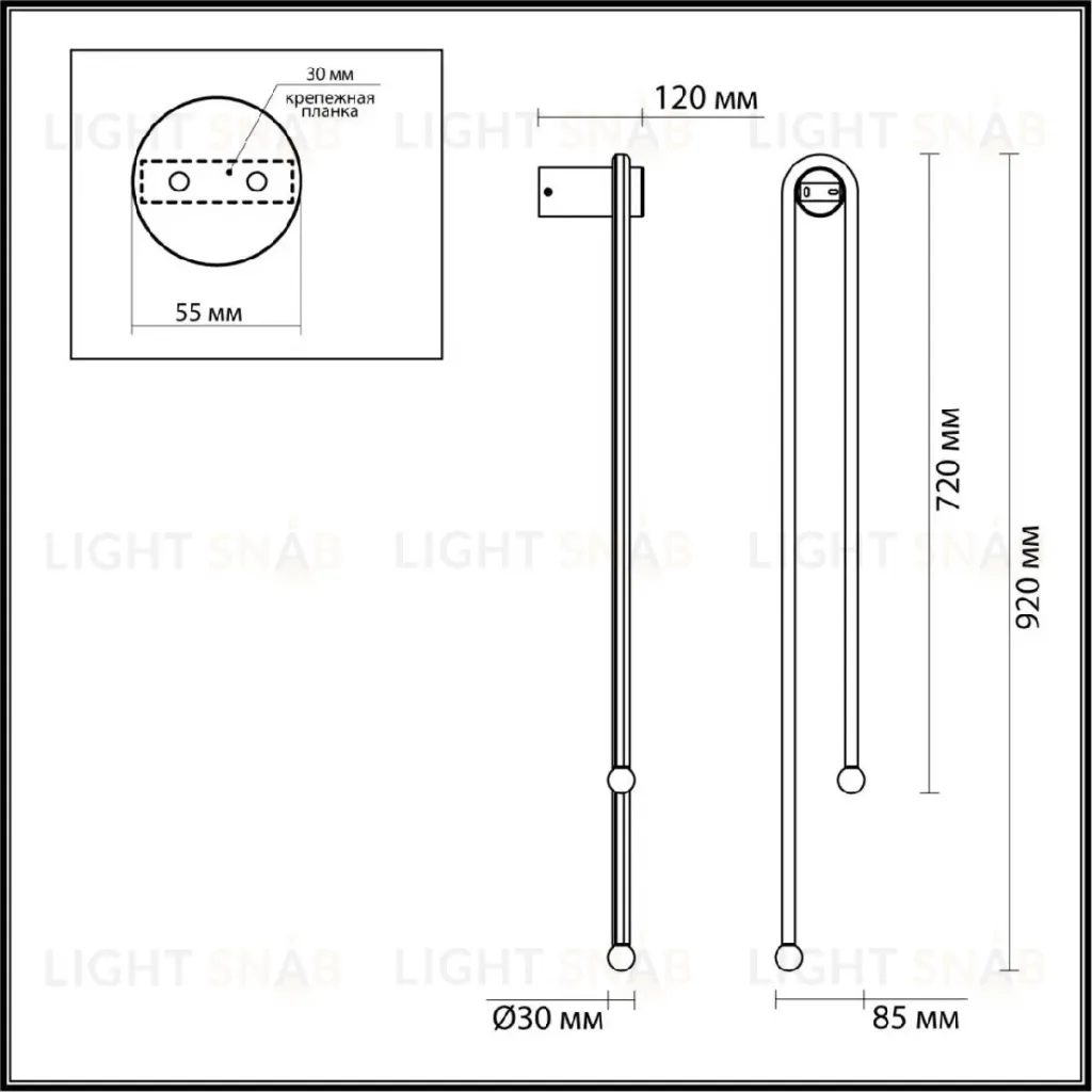 Настенный светильник Odeon Light Memfi 6633/18WL 6633/18WL