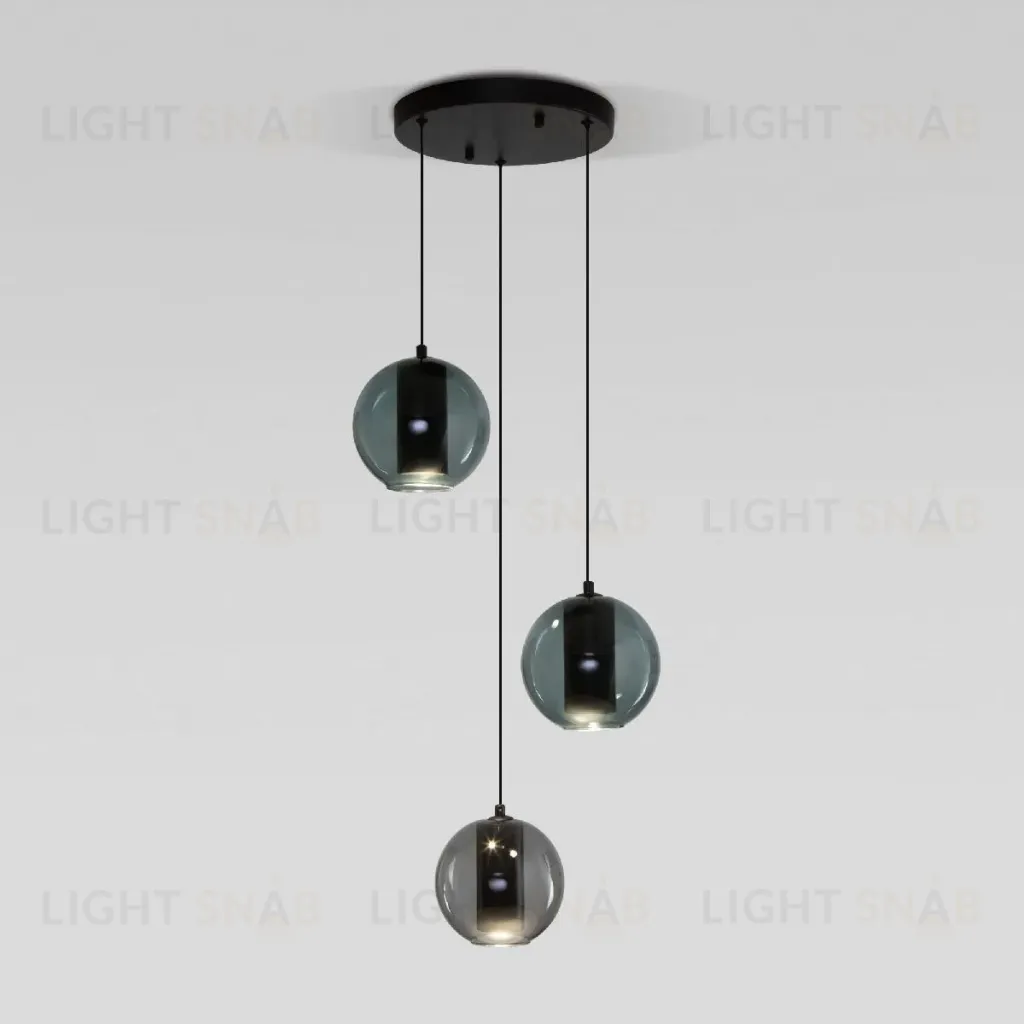 Подвесной светильник Eurosvet Cobble 50258/3 LED дымчатый/бирюзовый a064555 50258/3 LED дымчатый/бирюзовый