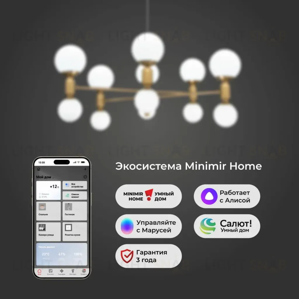 Подвесная люстра Eurosvet Bubble 30182 латунь a063213 30182 латунь Smart