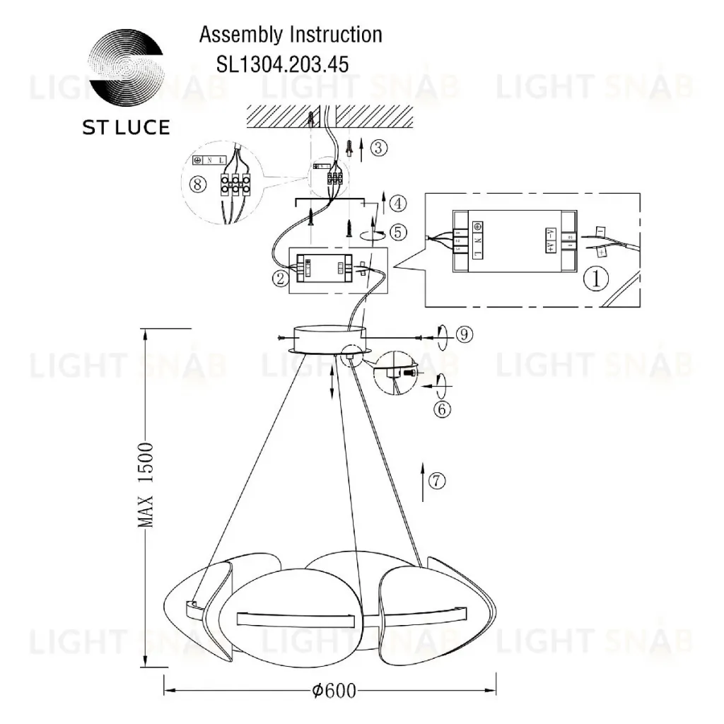 Подвесная люстра ST Luce Etoile SL1304.203.45 SL1304.203.45